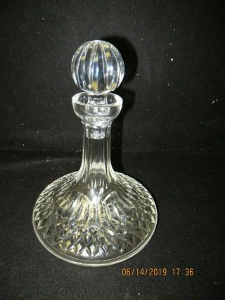 Vintage Waterford Crystal Lismore Ships Decanter W/ Stopper