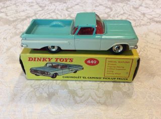 Vintage Dinky Toys - Chevrolet El Camino Pick - Up Truck - 1/43 Dinkey Toys 449