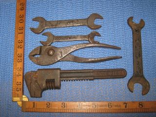 Vintage Ford Enfo Tool Kit Spanners Wrench Pliers Fits Prefect Anglia Model A
