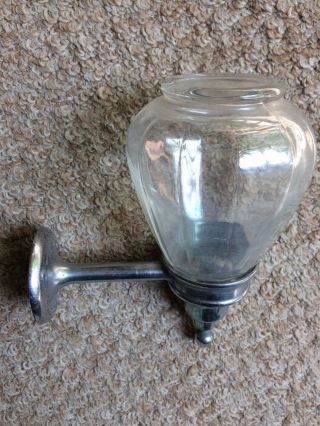 Vintage Duodek Soap Dispenser Glass Globe & Chrome Pump 2