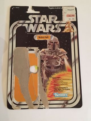 Star Wars Vintage Kenner Boba Fett Card Back Sw - 21b Sw 21 B Cardback 1979
