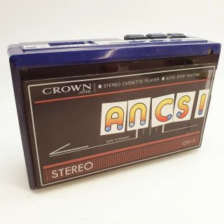 Walkman Crown Portable Personal Cassette Player Vintage 1980 
