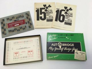 Auto Bridge Vintage 1957 Play Yourself Bridge Game No.  Pga Advanced Set