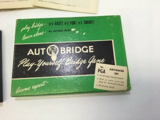 Auto Bridge Vintage 1957 Play Yourself Bridge Game No.  PGA Advanced Set 2