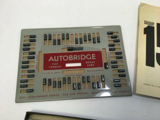 Auto Bridge Vintage 1957 Play Yourself Bridge Game No.  PGA Advanced Set 4