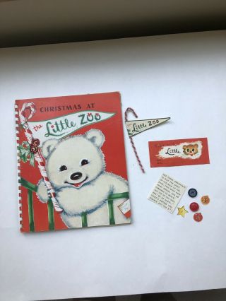 Vintage 1950’s Christmas At The Little Zoo Pop - Up Book.