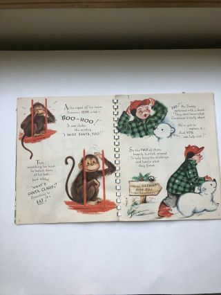 Vintage 1950’s Christmas At The Little Zoo pop - up Book. 4