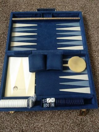Vintage Aries Of Beverly Hills Backgammon Set - Briefcase/traveling Case