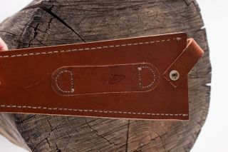 vintage buck knife sawbuck sportsman ' s saw in leather sheath 5