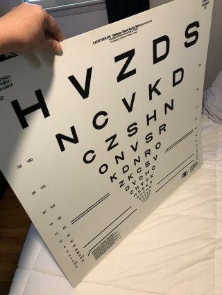 Snellen Lighthouse Low Vision Products Eye Chart Vintage