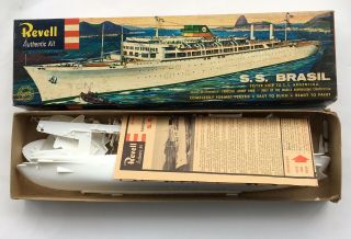 S.  S.  Brasil,  1957 Revell Model Kit,  Complete,  Unassembled,  Vintage,  H - 346:198