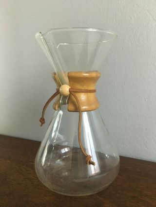Vintage Chemex Pour Over Coffee Maker 11.  5” 12 Cup Large German Auer
