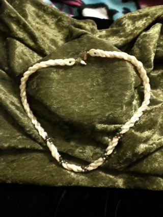 Witch Owned Vintage Mother Of Pearl Rope Necklace Protect Positive