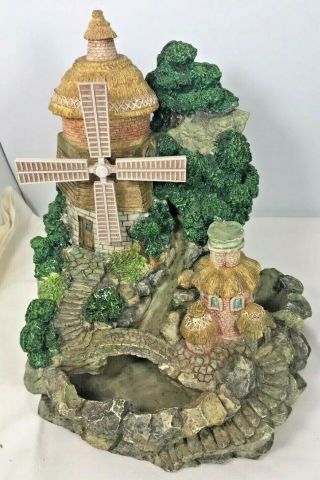 Vintage Tabletop Windmill Waterfall Fountain,  No Pump -