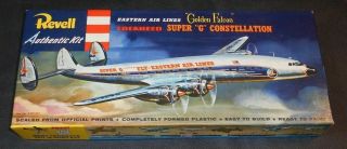 Vintage Revell Lockheed G Constellation " Golden Falcon " Plastic Model Kit