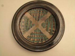 Vtg Mcm Style Artisan Pottery Plate Bowl Interior Design Signed Ik Green Black