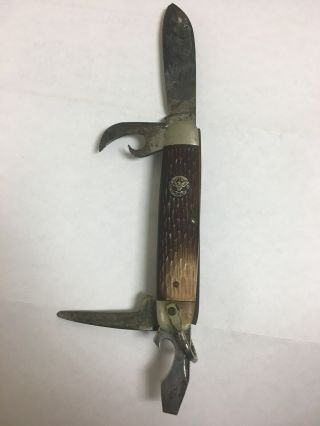 Vintage Boy Scout Pocket Knife Made By Ulster