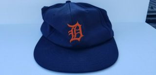 Vintage Detroit Tigers Snapback Hat Orange D Ronald Mcdonald House