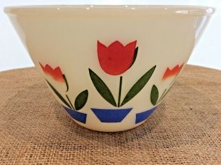 Vintage Fire - King Tulip Flower Oven Ware 1 Qt.  Bowl By Anchor Hocking