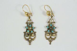 Vintage Art Nouveau 12k Gold Filled Earrings
