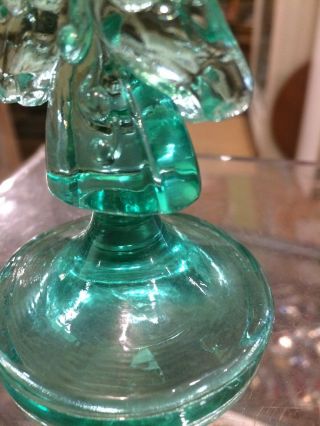 Vintage horse Paperweight Art Glass Mid Century Modern Hand Blown Artist Green 4