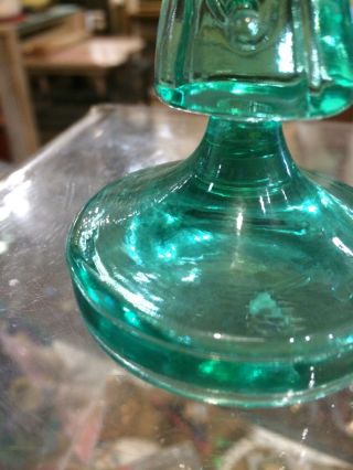 Vintage horse Paperweight Art Glass Mid Century Modern Hand Blown Artist Green 5