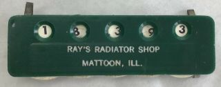 Vintage Rays Radiator Shop Mattoon Il Chevy Ford Antique Auto •visor Lube Chart•