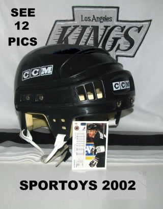 Vintage Mht2 Ccm Hockey Helmet Luc Robitaille Los Angeles Kings