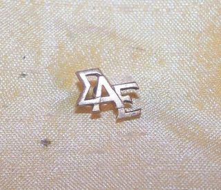 Vintage Sigma Alpha Epsilon Fraternity Greek Letter Small Lapel Pin Sae Old