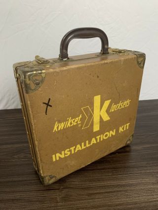 Vintage Kwikset Door Lock Installation Tool Kit With Carrying Case