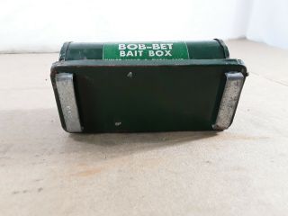 Vintage BOB - BET Tin Belt Bait Box for Handy Fishing Worms 1035 4