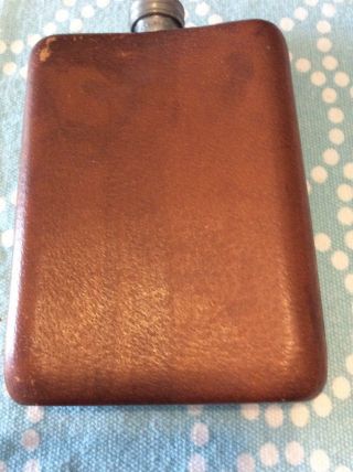 Vintage James Dixon And Sons Leather Bound Hip Flask.