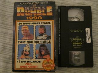 Vintage Big Box Coliseum Video Wwf 1990 Royal Rumble Wrestling Vhs Tape