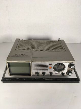 Vintage Sony Tv - 411 Portable Fm/am Tv Receiver