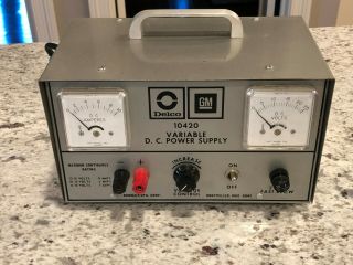 Vintage Gm / Delco 10420 Variable Dc Power Supply