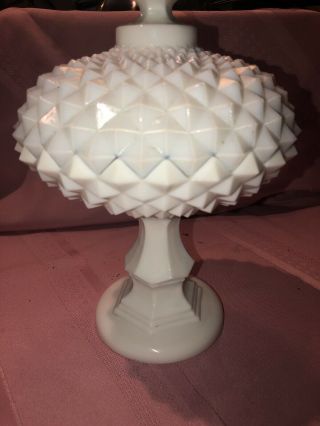 Vintage Westmoreland Sawtooth Milk Glass Candy Dish With Cover Lid Footed,  Vgc