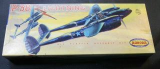Vintage Aurora P - 38 Lightning Aircraft Model Kit