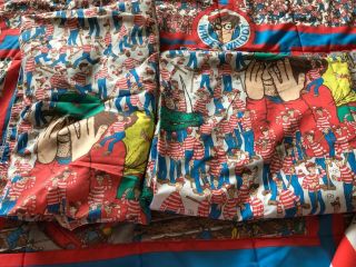 Vintage “Where’s Waldo” Twin Comforter and Sheet set with Pillowcase/C3 - 36 5