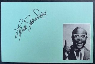 Louis Jordan Vintage Autograph - Jazz / Swing - Boogie - Woogie - Jump Blues