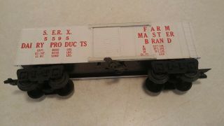 Vintage 1959 Marx O - 27 Scale S.  E.  R.  X.  5595 Dairy Products Operating Box Car