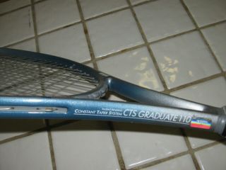 Vintage 1988 Prince Cts Graduate 110 Oversize Tennis Racket Racquet 4 1/4