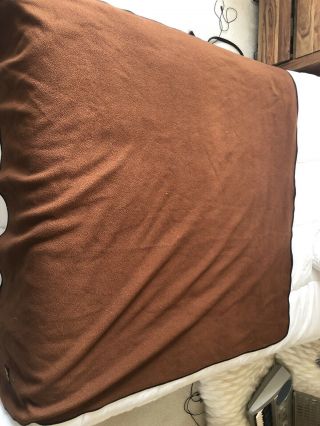 Vintage Rei Fleece Blanket Brown Camping Blanket