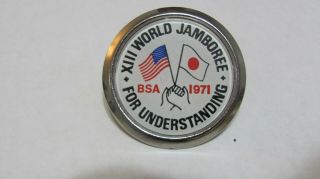 Vintage 1971 13th World Jamboree Nippon Japan Neckerchief Slide.