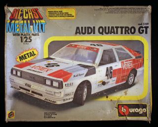 Vintage Burago Audi Quattro Gt Kit Cod.  5159 Die Cast Metal Kit