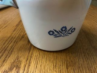 Vintage Corning Ware Blue Cornflower P - 55 - B 1 Qt / 4 cup Sauce Maker w/ Handle 4
