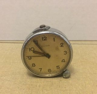 Vintage Travel Alarm Clock Cyma Swiss Made Or Restore