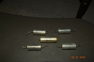 5 Vintage Tektronix Oscilloscope Capacitors.  1uf 600v 285 - 0672 - 00 1960 