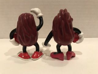 Vtg California Raisins Valentines Be Mine/I’m Yours 3” PVC Figures Toys (B6) 2
