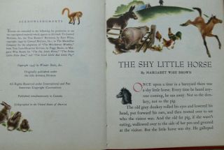 Vintage Wonder Book THE SHY LITTLE HORSE AND OTHER STORIES 44 pages 5