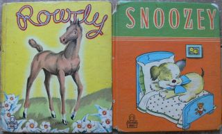 2 Vintage Whitman Tell - A - Tales Books Rowdy,  Surprise For Snoozey